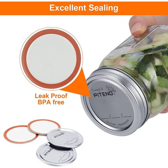 Mason Canning Lids 24 Count Regular Mouth for Ball, Kerr Jars Split Type Metal - Picture 3 of 11